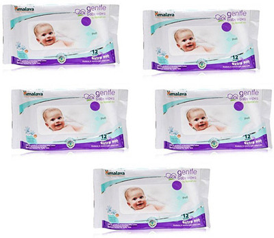 

Himalaya Gentle Baby Wipes (Pack of 5) For Normal Skin(5 Pieces)