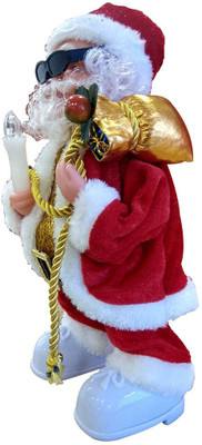 

HickoryDickoryBox Marry Christmas Santa Claus with Lights, Moving Body and candle(Multicolor)