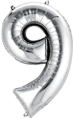 

AMFIN Solid 17" Inch Number 9 Foil Balloons , Kids Party Supplies/ Theme Birthday Party , Foil Balloons , Birthday Balloons Balloon(Silver, Pack of 1)