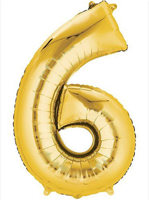 

AMFIN Solid Inch Number 6 Foil Balloons , Kids Party Supplies , Theme Birthday Party , Foil Balloons , Birthday Balloon Balloon(Gold, Pack of 1)