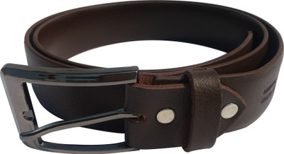 

EL MIo Men Casual, Party, Formal, Evening Brown Genuine Leather Belt, Matt brown