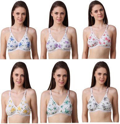 FREELY Women Full Coverage Non Padded Bra(Multicolor)