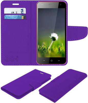 ACM Flip Cover for Swipe Konnect 5.1(Purple, Cases with Holder, Pack of: 1)