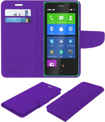 ACM Flip Cover for Nokia Xl Android(Purple, Cases with Holder, Pack of: 1)