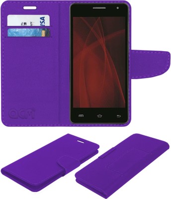 ACM Flip Cover for Iball Andi 5f Infinito(Purple, Cases with Holder, Pack of: 1)