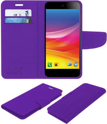 ACM Flip Cover for Micromax Canvas Nitro 4g E455(Purple, Cases with Holder, Pack of: 1)