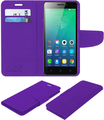 ACM Flip Cover for Lenovo Vibe P1m(Purple, Cases with Holder, Pack of: 1)