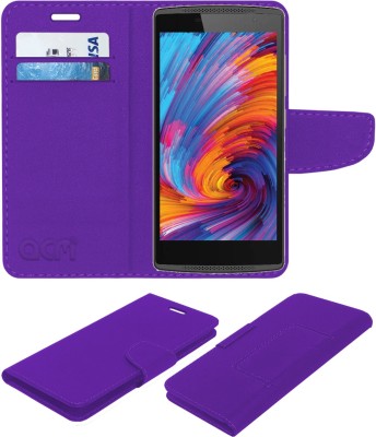 ACM Flip Cover for Intex Cloud Jewel 4g(Purple, Cases with Holder, Pack of: 1)