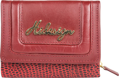 

Hidesign Women Red Genuine Leather Wallet(6 Card Slots)