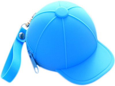 

Connectwide Baseball Cap Shape Silicone Purse Coin Bank(Blue)
