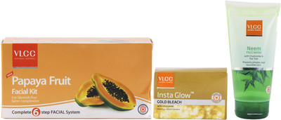 

VLCC Facial Kit and Facewash Combo(Set of 3)