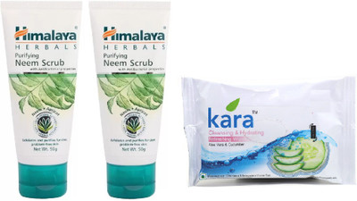 Himalaya purifying neem face scrub, cleansing and hydrating refreshing wipes(Set of 3)