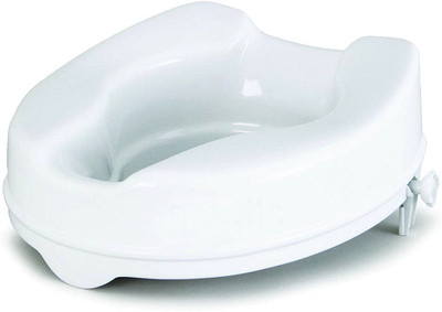 

NEOSAFE easycare commode riser 4" Commode Chair(White)