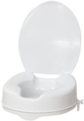 

NEOSAFE imported commode riser 4" with lid Commode Chair(White)