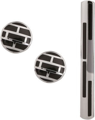 TRIPIN Brass Cufflink & Tie Pin Set(Black)