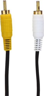 

J.P.W Black 2 RCA to Aux Cable RCA Audio Video Cable(Music Player & Tv/CD, Black)