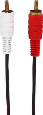

J.P.W Black 2 RCA to Aux Cable RCA Audio Video Cable(Music Player & Tv/CD, Black)