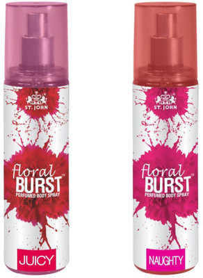 

St. John FLORAL BRUST NAUGHTY & JUICY 150ML PACK OF 2 Perfume Body Spray - For Men & Women(150 ml, Pack of 2)