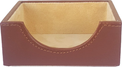 

TYPIFY 1 Compartments Leather Tan Color Memo Slip Holder(Tan)