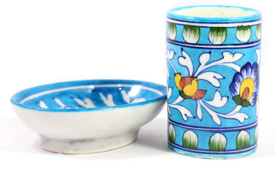 

India Meets India 0105HOBP00044 Ceramic Bathroom Set(Pack of 2)