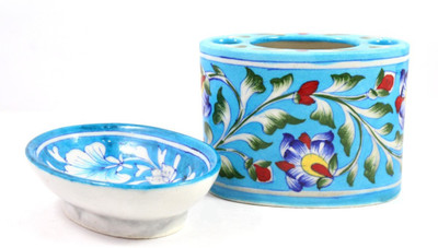 

India Meets India 0105HOBP00047 Ceramic Bathroom Set(Pack of 2)