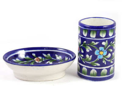 

India Meets India 0105HOBP00045 Ceramic Bathroom Set(Pack of 2)
