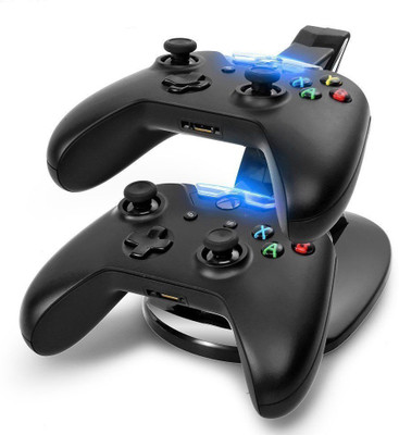 Microware CHARGING DOCK LED Light Dual Controller Charging Dock Station Charger for Xbox OneCHARGING DOCK(Black)