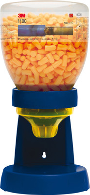 

3M One Touch Pro Earplug Dispenser Combo (1 Dispenser, 500 pairs 1100 Earplugs) Ear Plug(Orange)