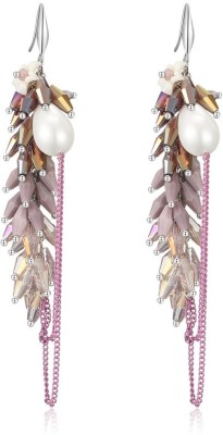 Jewels Galaxy Luxuria Earrings Onyx, Pearl Alloy Drops & Danglers