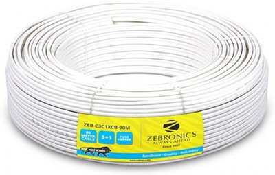ZEBRONICS PVC 1 sq/mm White 90 m Wire(White)