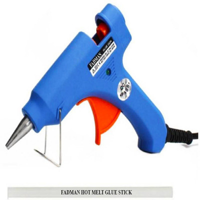

FADMAN Blue 20W On Off Switch And Indicator With 1 Hot Melt Glue Sticks Standard Temperature Corded Glue Gun (7 mm) Standard Temperature Corded Glue Gun(7 mm)