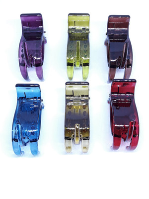 

M K Designs Hair Clutcher, Set of 6 Hair Claw(Red, Blue, Pink, Brown, Green, Gold)