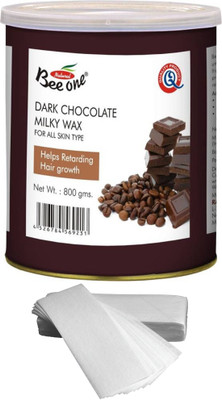 

GoodsBazaar Beeone Dark Chocolate Milky Wax with 90 Waxing Strips (800 gm) Wax(800 g)