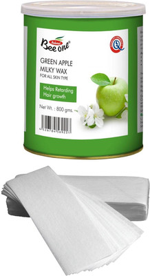 

GoodsBazaar Beeone Green Apple Milky Wax with 90 Waxing Strips (800 gm) Wax(800 g)