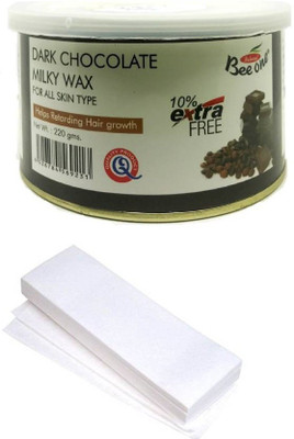 

GoodsBazaar Beeone Dark Chocolate Milky Wax with 50 Waxing Strips (220 gm) Wax(220 g)
