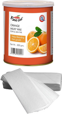 

GoodsBazaar Beeone Orange Milky Wax with 90 Waxing Strips (800 gm) Wax(800 g)