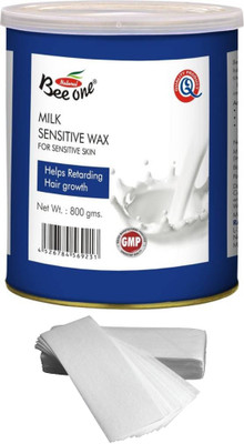 

GoodsBazaar Beeone Milk Sensetive Wax with 90 Waxing Strips (800 gm) Wax(800 g)