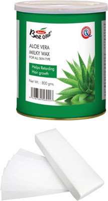 

GoodsBazaar Beeone Aloe Vera Milky Wax with 90 Waxing Strips (800 gm) Wax(800 g)