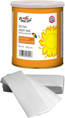 

GoodsBazaar Beeone De-Tan Milky Wax with 90 Waxing Strips (800 gm) Wax(800 g)