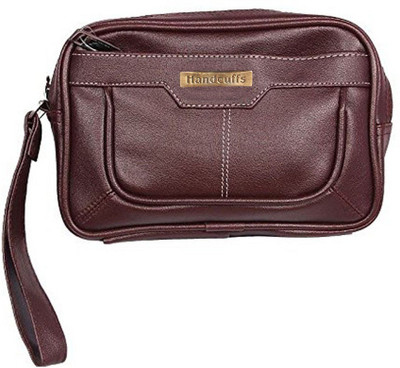 

HANDCUFFS Hand-held Bag(Brown)
