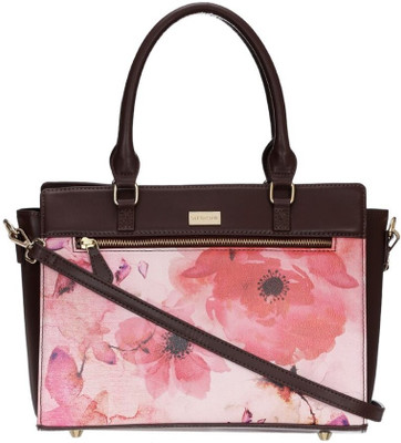 

Satya Paul Hand-held Bag(Brown, Pink)