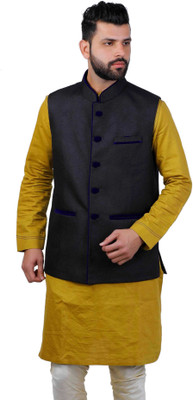 JIHUZUR Sleeveless Solid Men Jacket