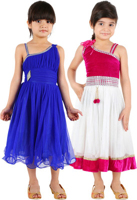 

Tiny Toon Girls Casual Dress(Blue, Blue & pink