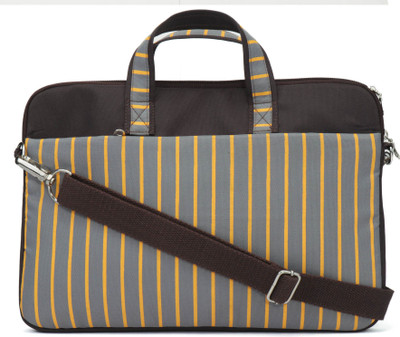

Anekaant 13 inch Laptop Messenger Bag(Brown, Yellow)