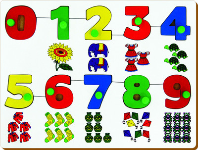 Miss & Chief Number With Picture To Count Puzzle(Multicolor)