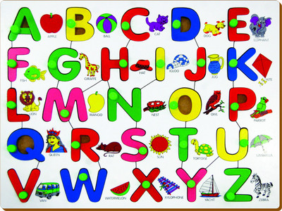 

Miss & Chief English Alphabet Uppercase With Picture Beside(Multicolor)