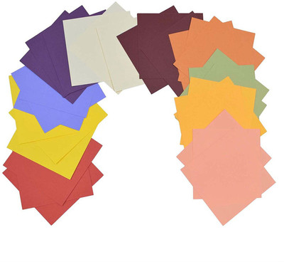 

Shrih Multicolour unruled 145x145mm Craft paper(Set of 80, Multicolor)
