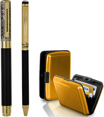 

Giftvenue Exclusive Vintage Black & Golden Finish Pen Gift Set(Pack of 3)
