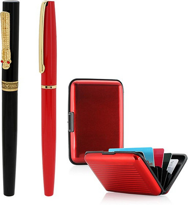 

Giftvenue Exclusice Black with Red Dragon Pen Gift Set(Pack of 3)