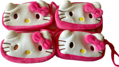 

Shopkooky Hello Kitty Cartoon Character Printed Supersoft Multipurpose Cartoon Pouches Best For Birthday Gifts / Return Gifts For Kids (Pack Of 4) Hello Kitty Supersoft Multipurpose Pouches Art Canvas Pencil Box(Set of 4, Pink)
